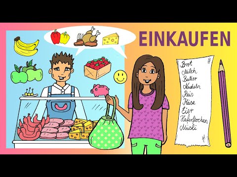 Deutsche Dialoge: Einkaufen / Supermarkt / German lesson: grocery shopping / Deutschkurs A1 / A2 /B1