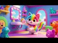 Rainbow Kitten 🐱🌈 Animal Park Grooming 🪥 | Paw Mitt Brush Song | Nursery Rhymes
