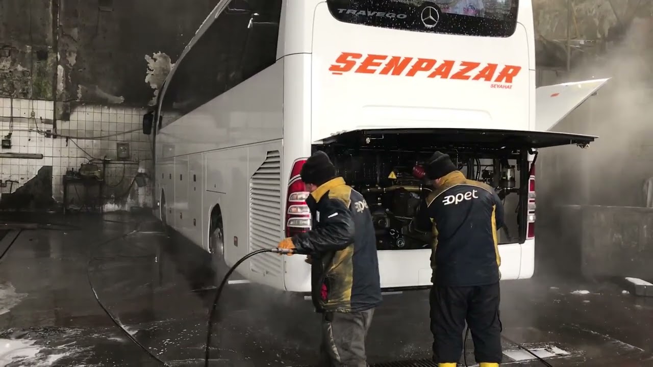 Mercedes Travego yıkama. Temiz kalmayı seviyoruz