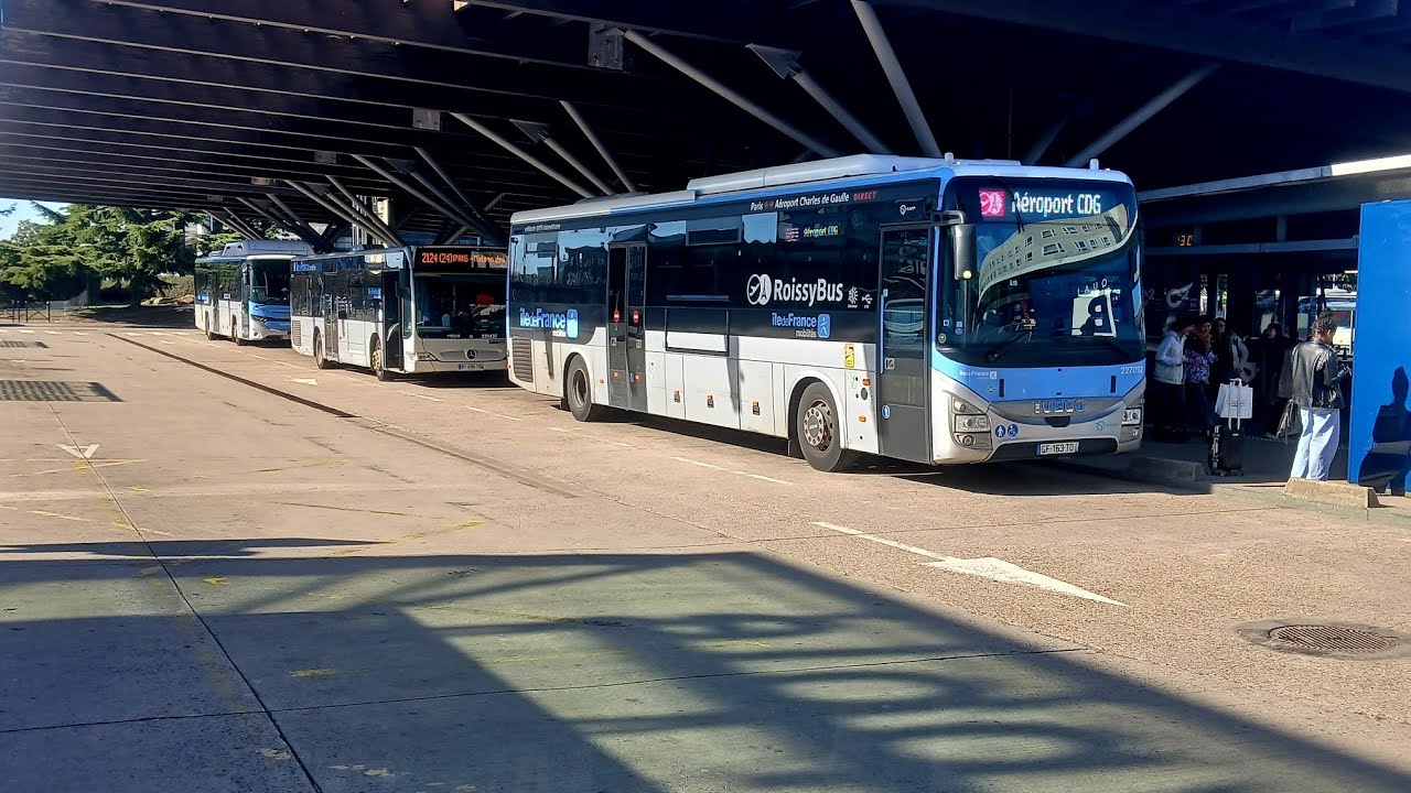 Le trajet d'un Crossway Roissybus RATP entre Roissypole Terminal 3 à Opéra