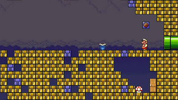 Super Mario Bros X 1.3 (invasion 2) Floating Brick Niche [secret exit]