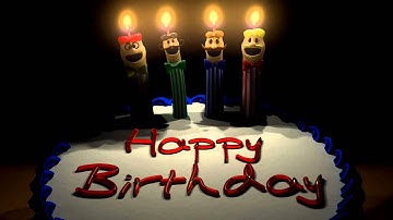 Happy Birthday Song 🎂 | Singing Candle Barbershop Quartet (Funny Birthday Video)