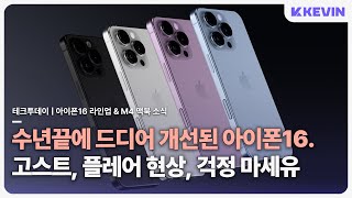 또 다시 무거워지네.. 아이폰16 라인업 무게, 카메라, 디스플레이 및 M4 칩셋 준비 소식