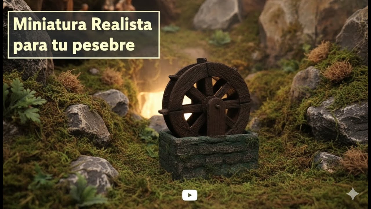 Cómo hacer MINIATURA FÁCIL y ECONÓMICA  para Pesebre Belén o Maquetas | MINI MOLINO o NORIA