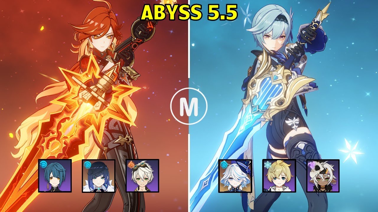 C2 Mavuika Double Hydro & C6 Eula Hyper Carry - 5.5 Abyss - Floor 12 9 stars - Genshin Impact