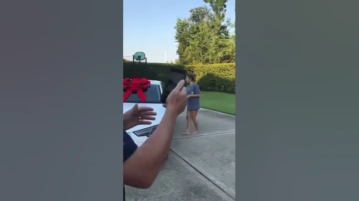 Girl faints after getting a car for her birthday! (Passed out) 🤣