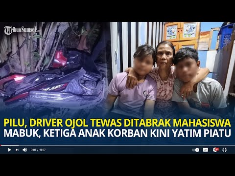Pilu, Driver Ojol Tewas Ditabrak Mahasiswa Mabuk di Bandung, Ketiga Anak Korban Kini Yatim Piatu