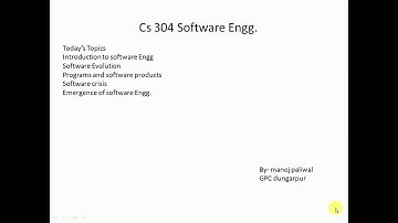 CS304 Introduction to Software Engg By Manoj Paliwal GPC Dungarpur