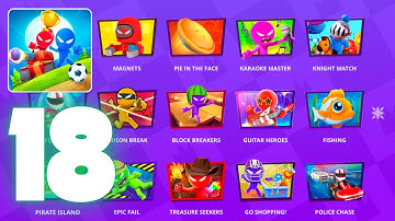 Stickman Party - Gameplay Part 18 Tournament Mode Random Mini Games 1-4 Players