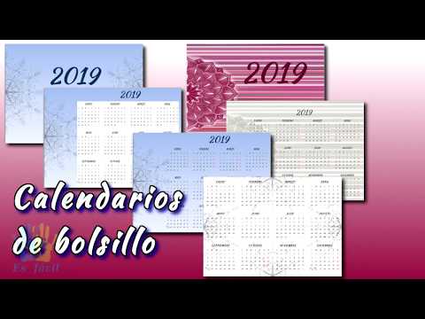 Video: Cómo Hacer Un Calendario De Bolsillo