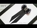 Женский галстук брошь из лент DIY Women tie brooch