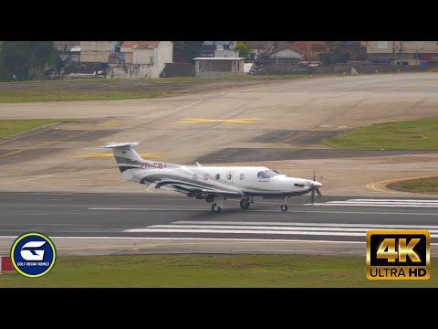 Decolagem do Pilatus PC-12 no Aeroporto de São Paulo Congonhas (SBSP)