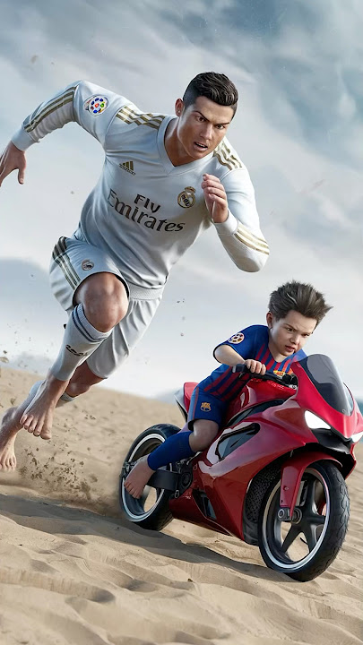 Ronaldo stole Messi's son's motor. See what happened next #cristianoronaldo #messi #football
