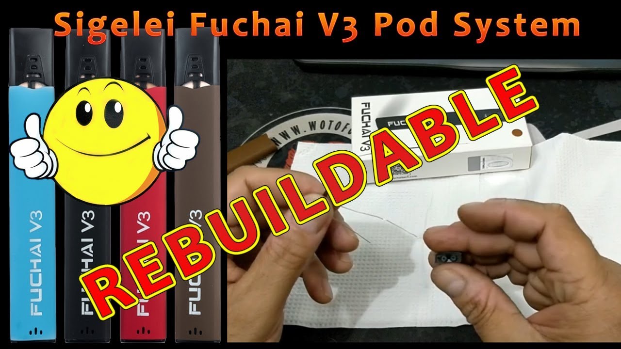 How To Rebuild Sigelei Fuchai V3 Pod Coils - YouTube