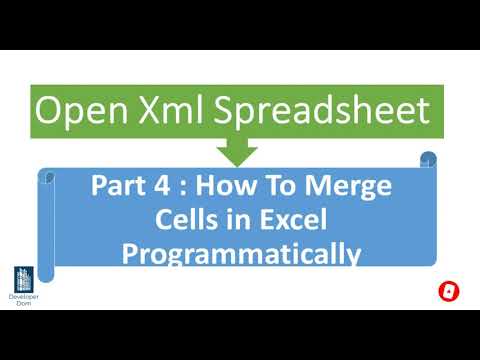 OpenXml SpreadSheet : Part 4 - merge cells in excel programmatically c#
