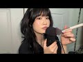 ASMR close whispering with / mic brushing , repeating words , mic blowing , mouth sounds / TASCAM