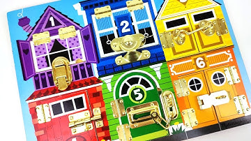 Melissa and Doug Lock and Latch Board | Wooden Toy for Toddlers | Wooden Toys for Kids