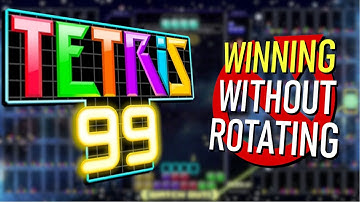 Winning In Tetris 99 WITHOUT ROTATING?!?!?