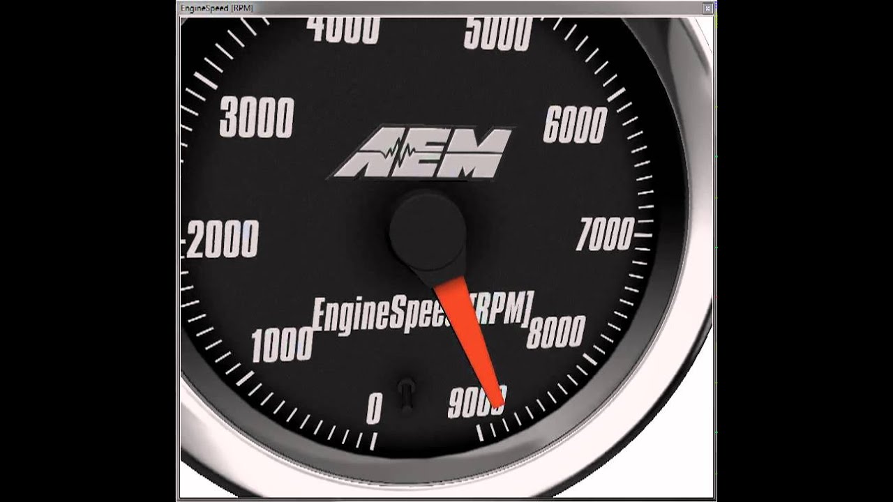 AEM Infinity EMS 3D Gauge Sweep - YouTube