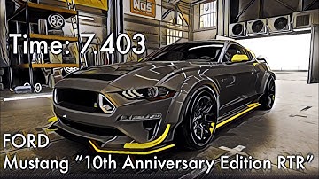 CSR2 - FORD Mustang “10th Anniversary Edition RTR” Spec 5 - tune & shift (time: 7.403)