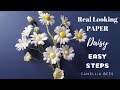 How to make Paper Chamomile daisy flower from crepe paper 🌼☀