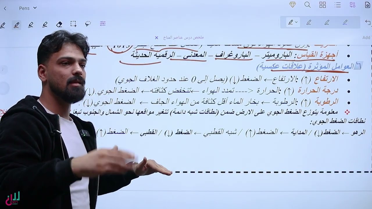 الدرس الثاني جغرافيا 2008 ملخص درس عناصر المناخ(1)