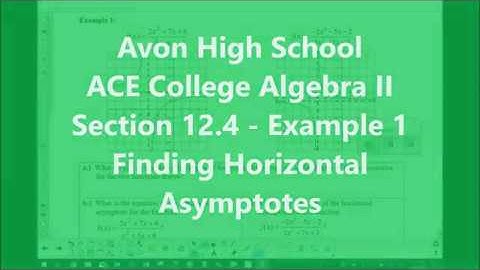 Finding the equation of a horizontal asymptote.