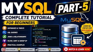 MYSQL (PART -5) Complete tutorial for beginners #mysql#mysqltutorials#database#sqlqueries#database 