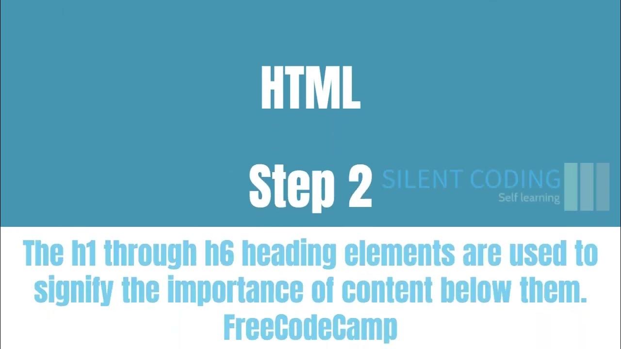 HTML STEP 02 I Heading elements h1, h2, h3, h4, h5, h6 - YouTube
