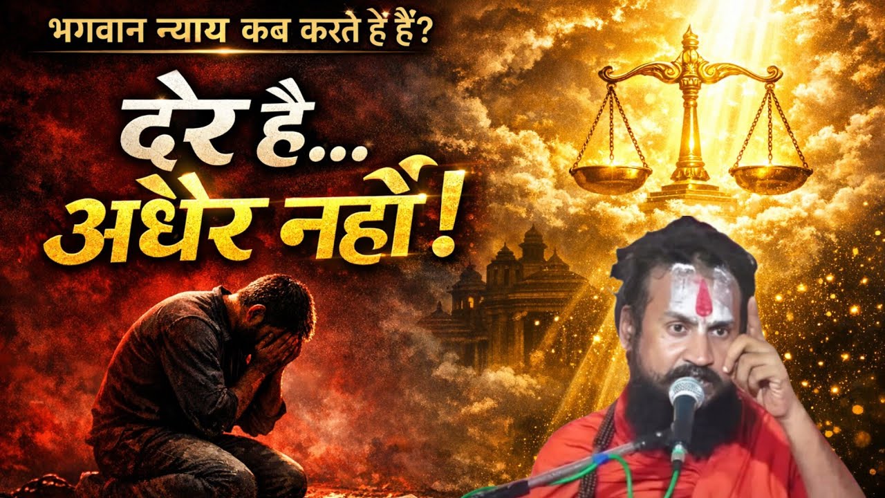 भगवान न्याय कब करते हैं? देर है अंधेर नहीं | कर्म का अटल सत्य #विपिन_बिहारी_जी_महाराज_की_कथा #katha 
