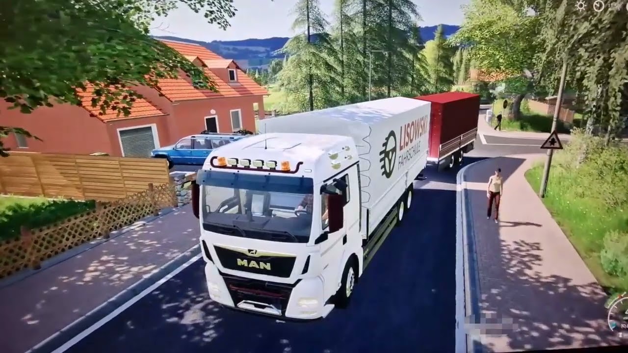 Mit dem Tandemanhänger links um die Ecke - erklärt