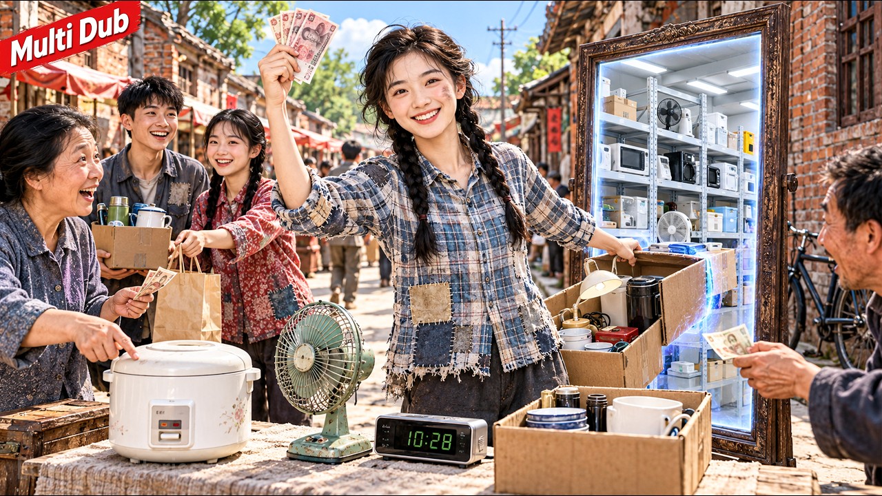 穷女孩被赌鬼父亲拖垮，除夕夜还被上门逼债！谁料她能穿梭两个时代，靠倒卖现代旧货，逆袭撑起整个家！#穿越 #发家致富