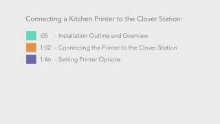 Clover POS Station Kitchen Printer Set Up