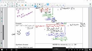 Unit 5 Lesson 4 Dividing Polynomials Notes Video