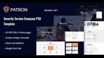 Patron - Security Service Company PSD Template | Themeforest Website Templates and Themes