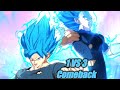 LL Goku Tag Vegeta 1 VS 3 Comeback In Ranked PVP Rating Matches In Dragon Ball Legends