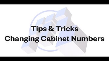 Mozaik - Changing Cabinet Numbers