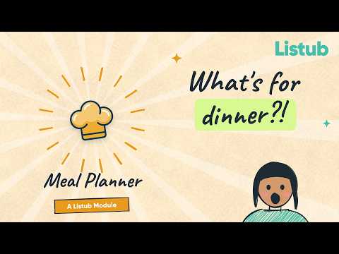 Listub Meal Planner - Dinner, solved | Funny 30-Second Explainer