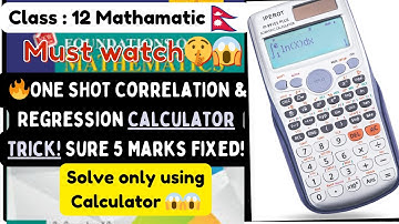 🔥 ONE SHOT Correlation & Regression Calculator Trick! 📊 | Class 12 Math | Sure 5 Marks Fixed!