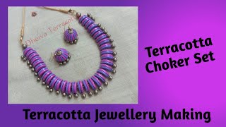 How To Make Terracotta Choker set #howtomake #terracotta #terracottajewellery #handmade #chokerset