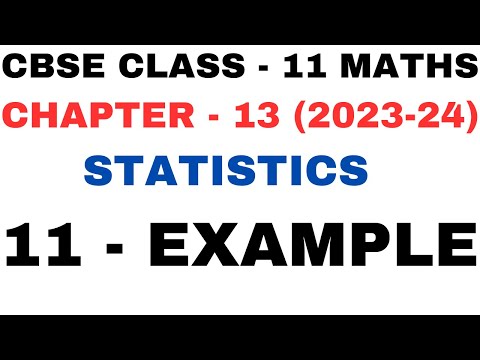 Example 11 | Variance & SD | Chapter 13 | Statistics | Example 11 Class 11th Maths | NEW NCERT 20...