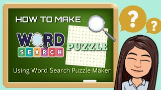 HOW TO MAKE WORD SEARCH PUZZLE FOR MODULES AND WORKSHEETS | USING WORD SEARCH MAKER APP screenshot 3