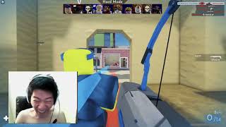 Korean keyboard crasher dying in arsenal (ROBLOX) #shorts screenshot 4
