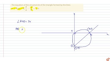 The equation of the circumcircle of the triangle formed by the lines `x = 0, y = 0, x/a-y/b=1
