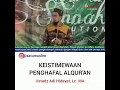 KEISTIMEWAAN PENGHAFAL AL-QUR'AN OLEH ustadz adi hidayat, Lc, MA