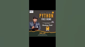 Full Stack Python Training in Hyderbad| Top Software Training institute in Hyderabad| Free Demo #MET
