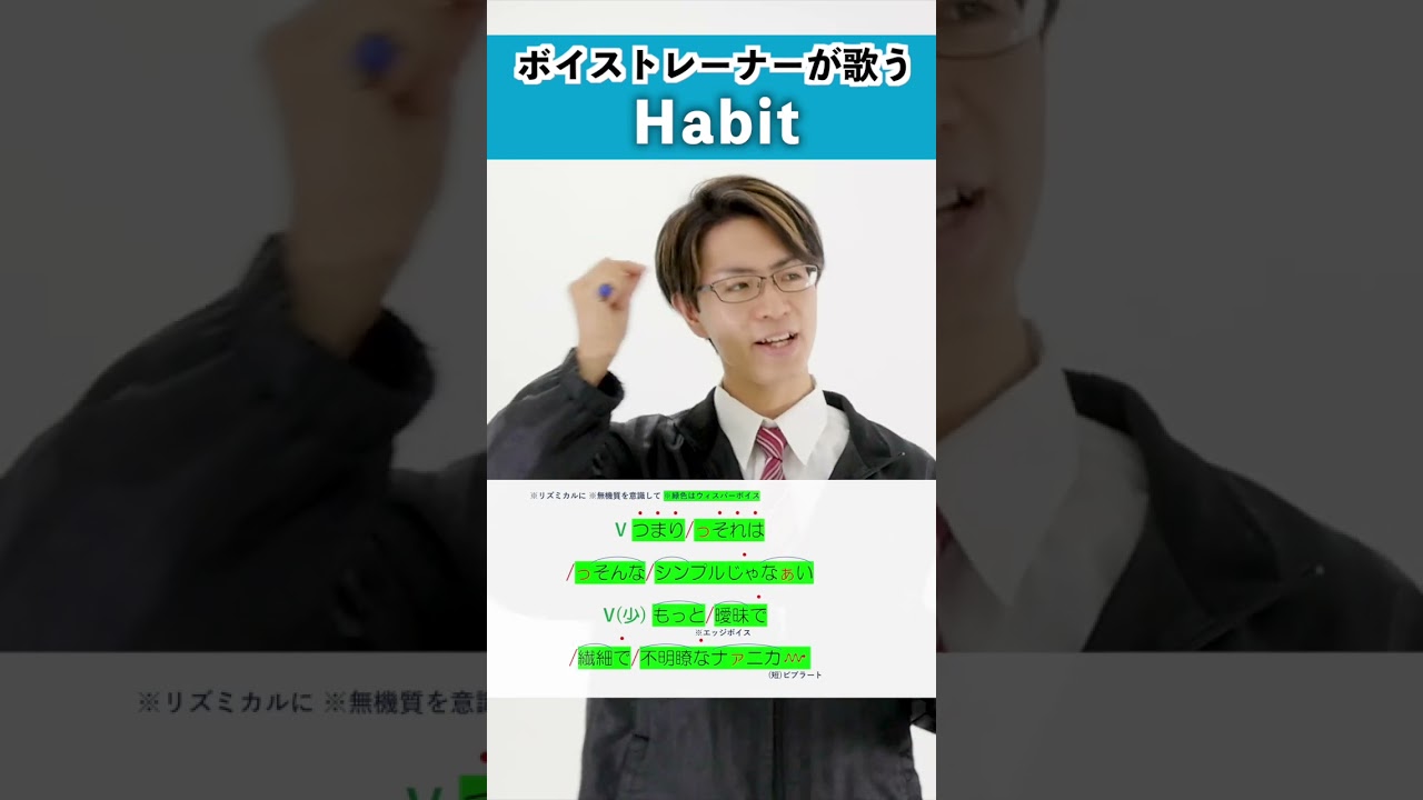 【ボイストレーナーが歌う】Habit / Tom・マツバラ【歌い方解説付き by シアーミュージック】#shorts