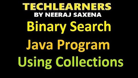 Binary search using Collections class java program