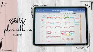 Plan With Me August 2022 | Digital Planning with Goodnotes 5