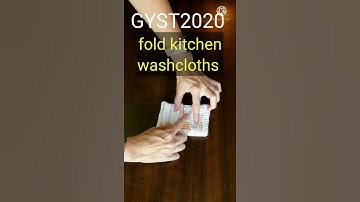 fold kitchen washcloth fast & easy #shorts